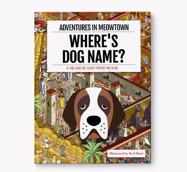 Personalised St. Bernard Book: Where's Dog Name? Volume 2